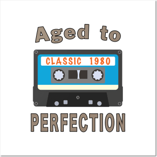 1980 40th Birthday Aged to Perfection Cassette. Posters and Art